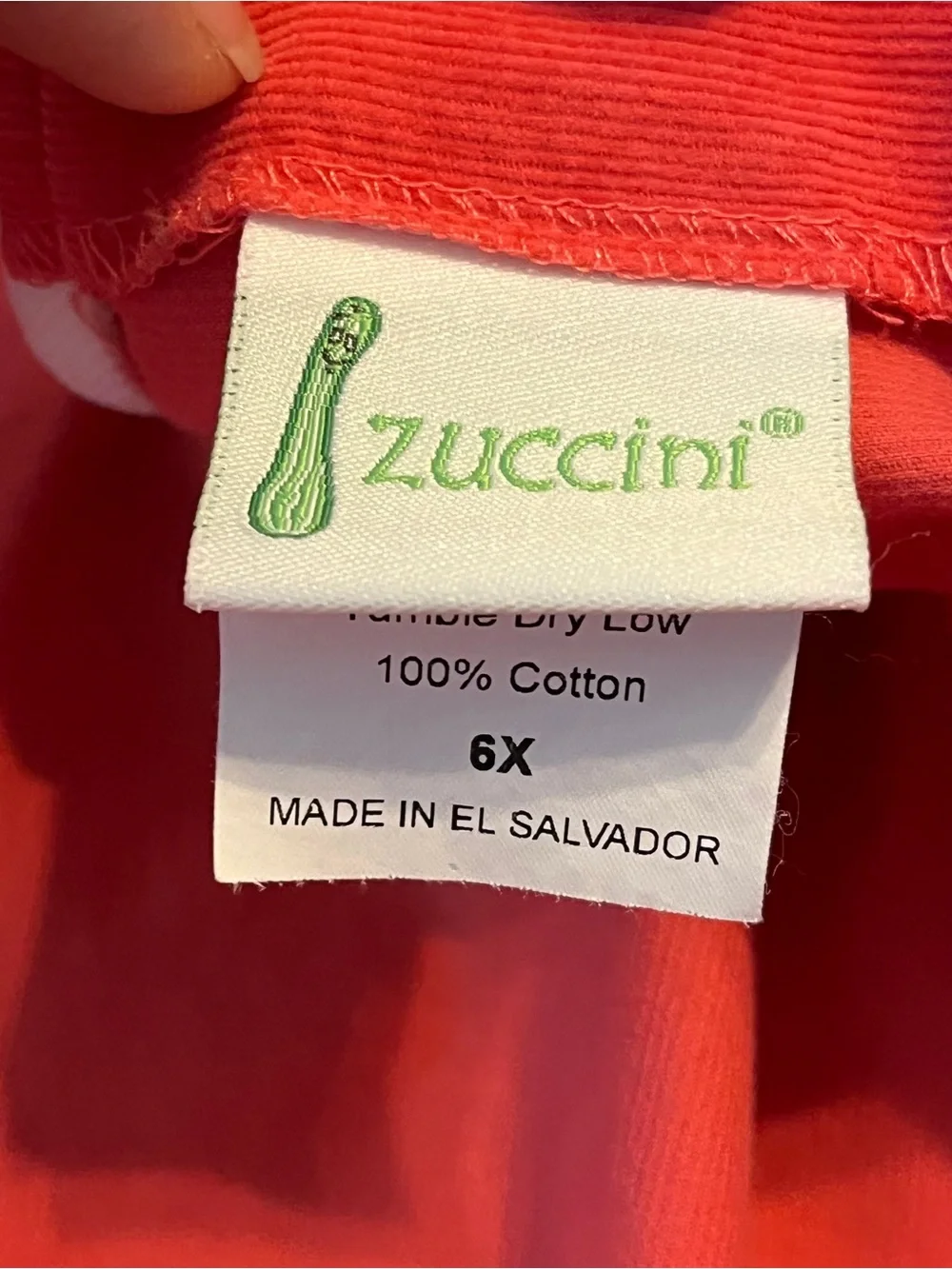 Zuccini Girls Red Corduroy Holiday Dress White Collar Size 6X